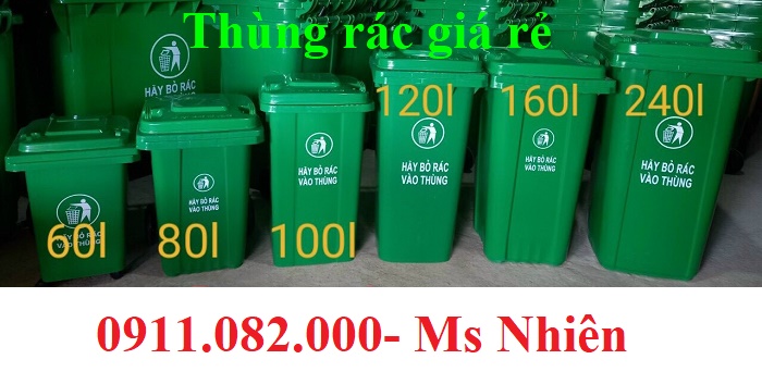  Các loại thùng rác nhựa giá rẻ- thùng rác 120l 240l 660l giá sỉ lẻ- lh 0911082000