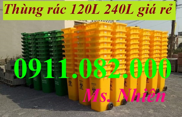  Thùng rác giá sỉ siêu tiết kiệm- hạ giá thùng rác 120L 240L 660L giá rẻ- lh 0911082000