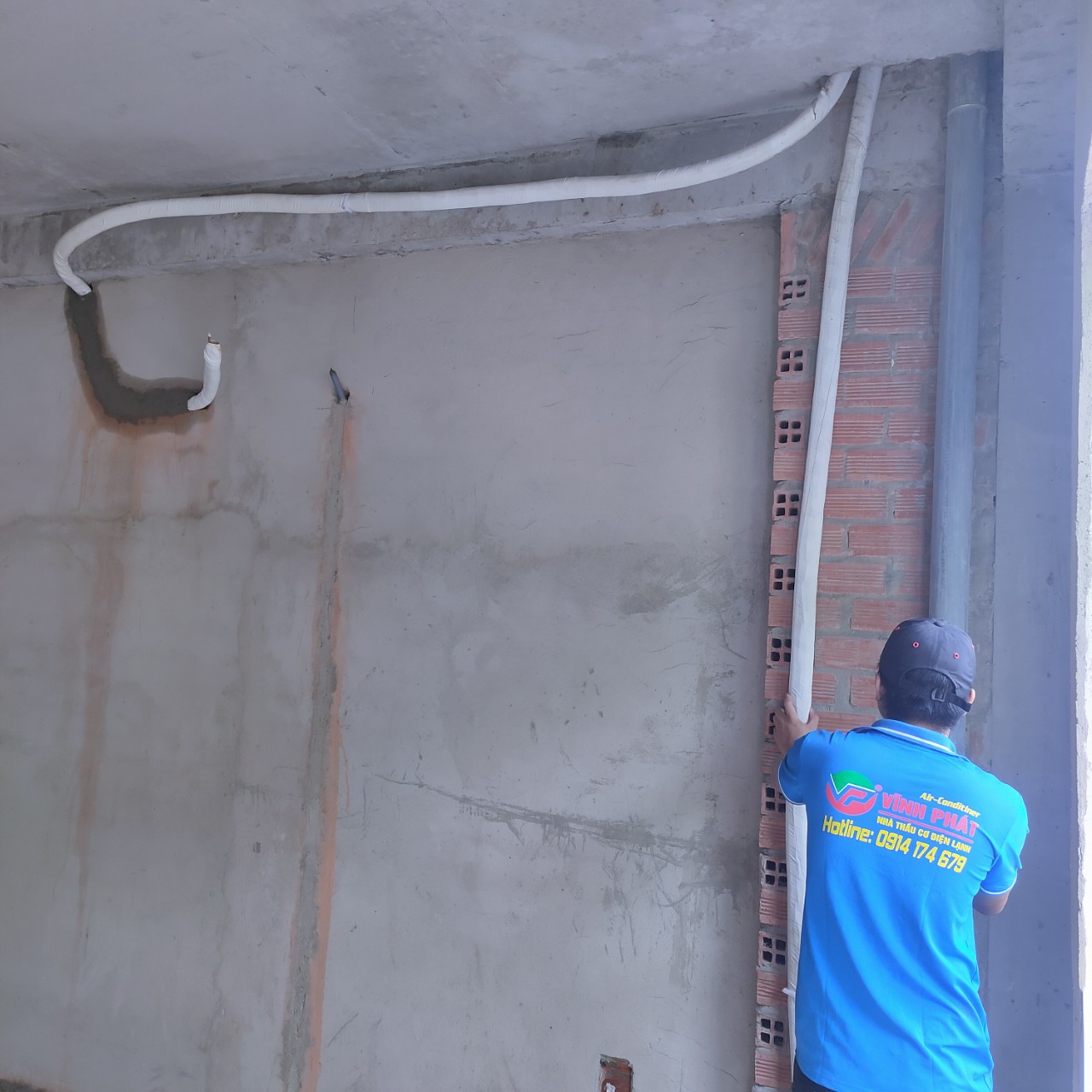 Dịch vụ thi công ống đồng – thi công ống đồng âm tường tại quận 9