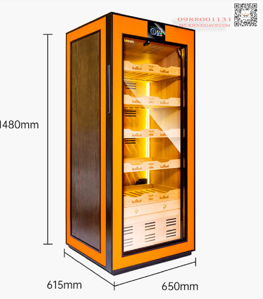 Tủ điện bảo quản giữ ẩm cigar Lubinski RA667 hiện đại đẳng cấp, hàng tốt
