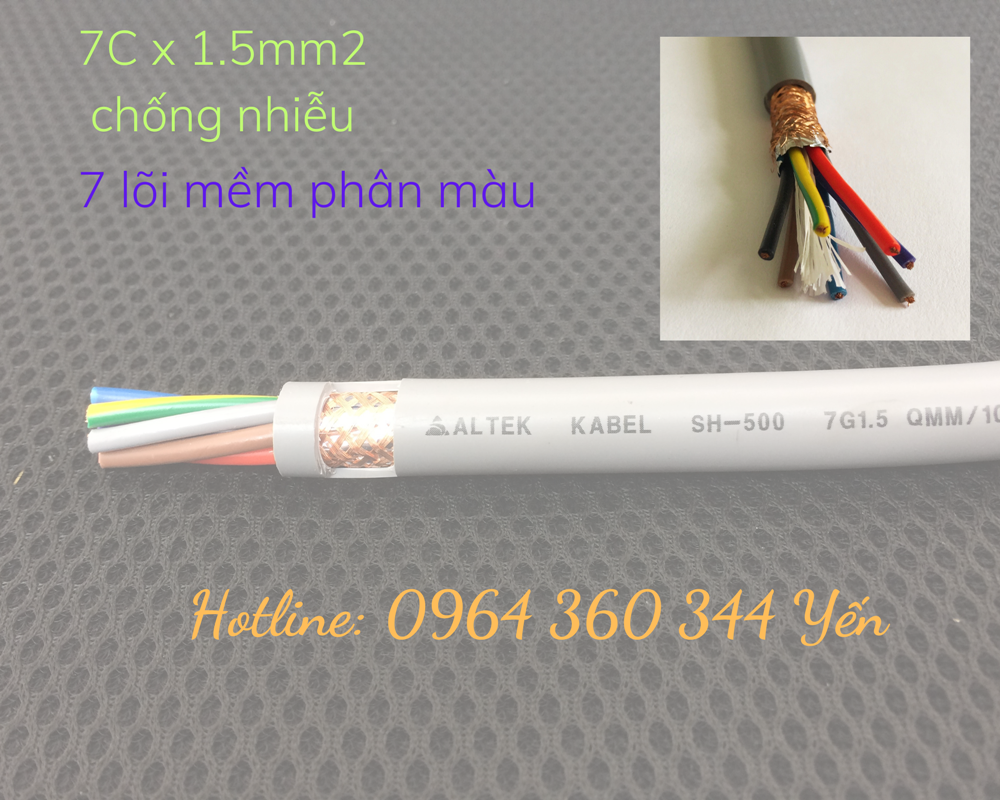 Cáp điều khiển, tín hiệu mềm Altek Kabel điện áp 300/500V