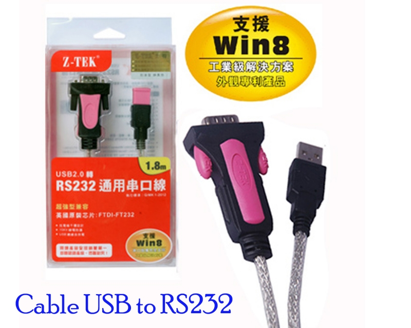  Cable USB to com 2.0 Z TEK ( RS232 )