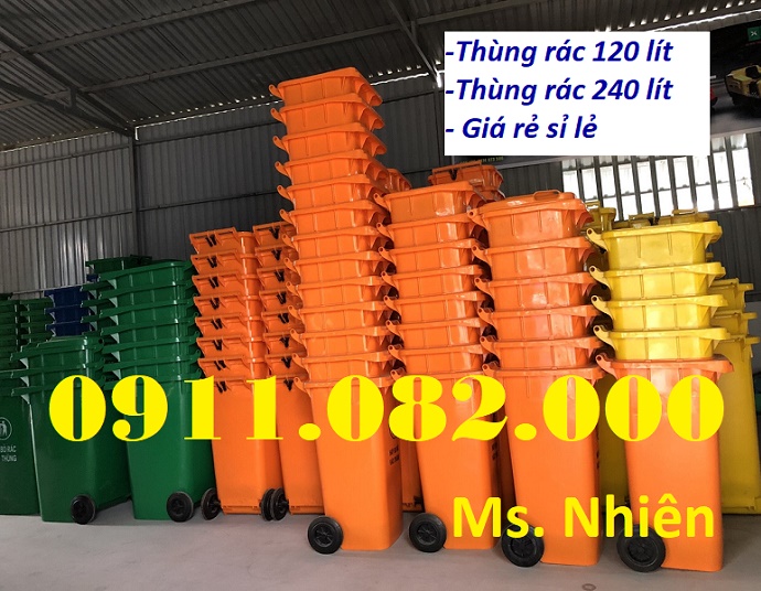 Bán xả kho thùng rác 120L 240L giá rẻ tại hậu giang- hàng nhập khẩu mới 100%- lh 0911082000