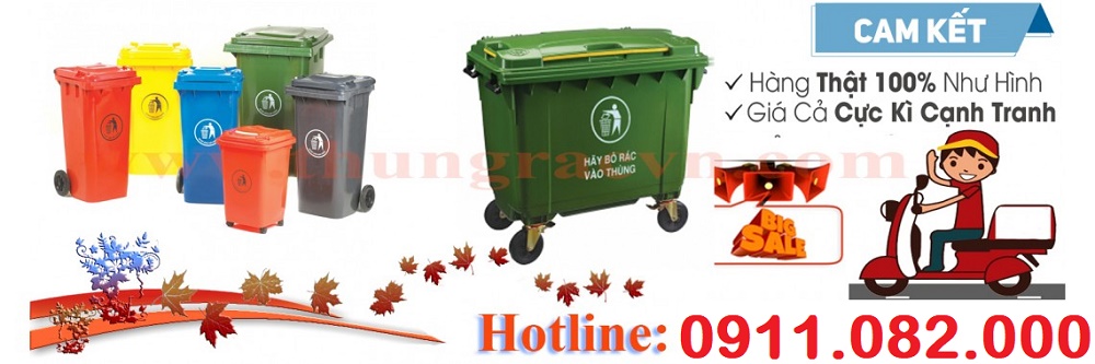 Thùng rác 120 lít 240 lít nắp hở giá rẻ tại bạc liêu- thùng rác nắp kín xanh, cam,vàng-lh 0911082000