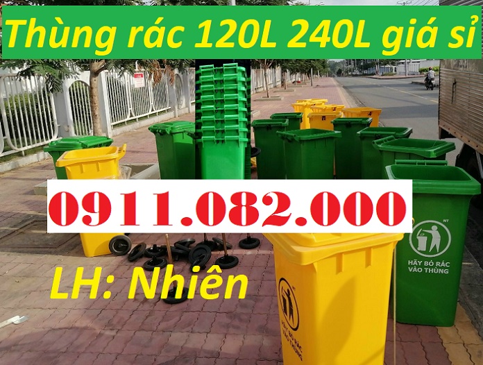 Thùng rác 120 lít 240 lít nhựa hdpe, composite giá rẻ- thùng rác giá sỉ toàn quốc- lh 0911082000