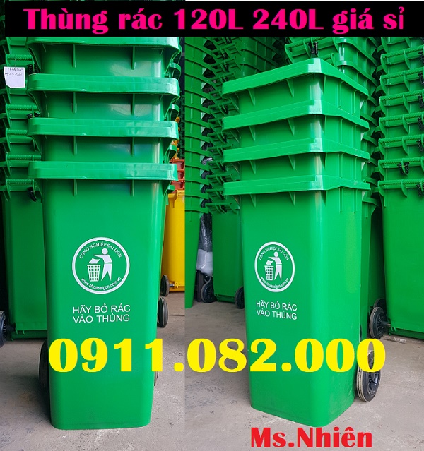 Bán thùng rác giá rẻ tại cần thơ- thùng rác 120 lít 240 lít 660 lít, thùng rác 3 ngăn giá sỉ- lh 091