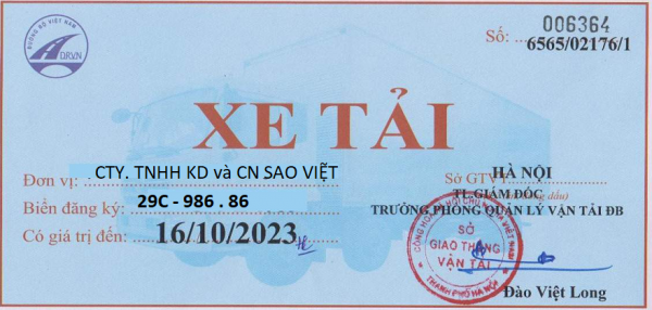 Dịch vụ phù hiệu xe tải hàng đầu tại Việt Tech, Uy tín – Chất Lượng