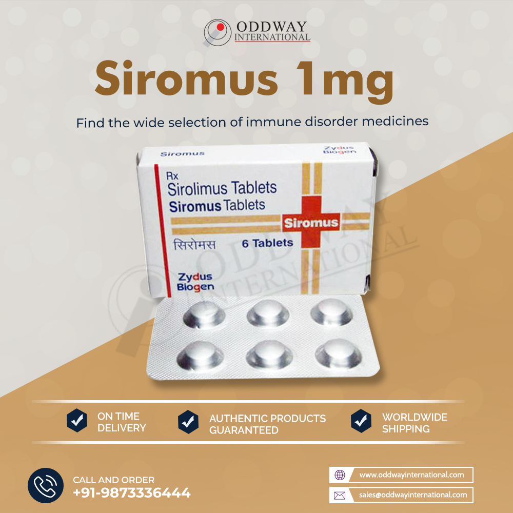 Giá Siromus Sirolimus 1mg Tablet - Khám phá Danh sách Sản phẩm Zydus