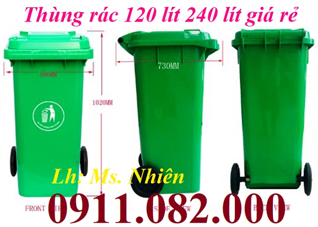 Cung cấp thùng rác đạp chân, thùng rác y tế, thùng rác 120L 240L giá rẻ tại hồ chí minh-lh 091108200