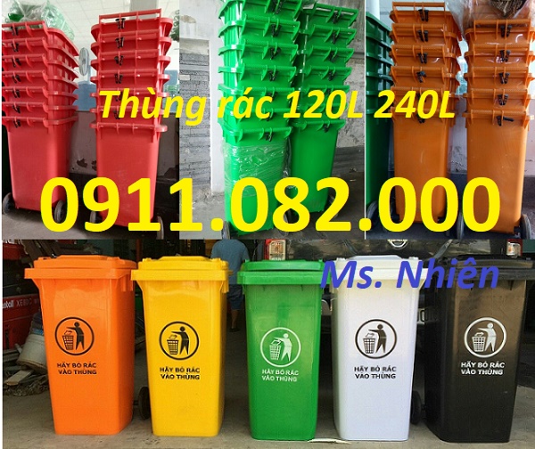 Nơi sản xuất và cung cấp thùng rác 120l 240L 660L giá rẻ tại sài gòn- lh 0911082000